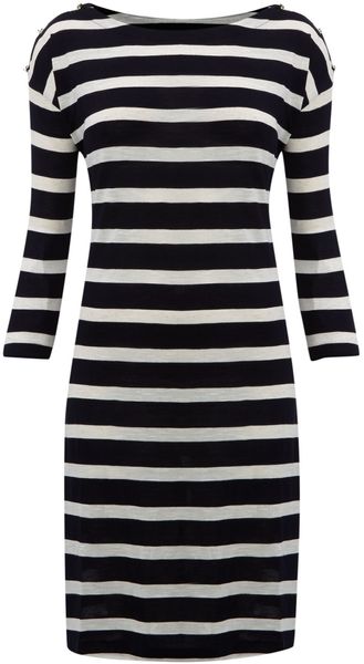 Linea Weekend Ladies Boatneck Stripe Jersey Dress - Lyst