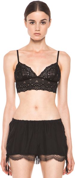 Lover Eyelet Bra in Black - Lyst