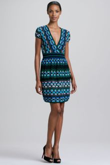 M Missoni Puckered Wave Stripe Dress - Lyst