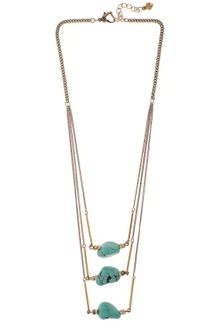 Martine Wester Journey Turquoise Three Row Gold Necklace - Lyst