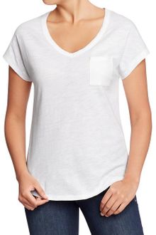 Old Navy V-Neck Slub Knit Tee - Lyst