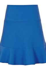 Reiss Char Frill Skirt Cobalt