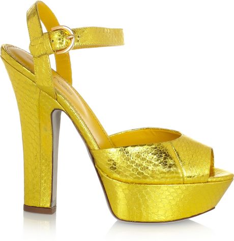 sergio rossi gold sandals