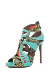 Tabitha Simmons Marina Heel in Lime Aqua