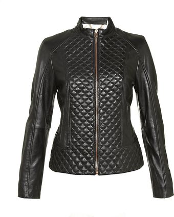 Ted Baker Quilted Leather Jacket - Lyst