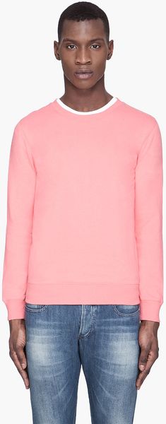 A.P.C. Bright Pink Classic Sweatshirt - Lyst