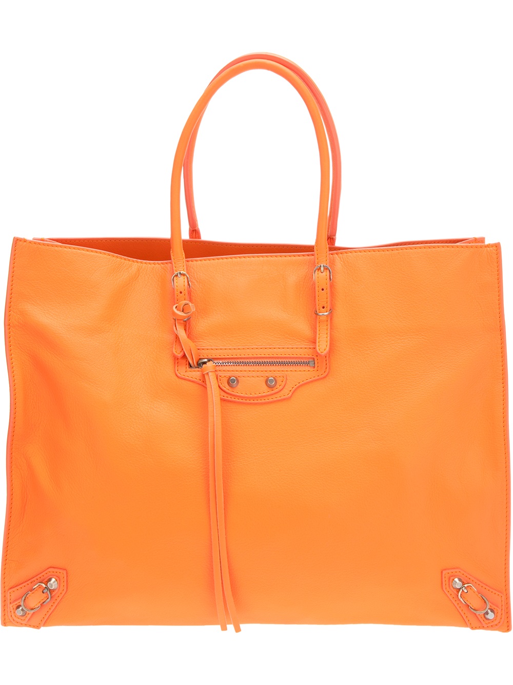 orange tote purse