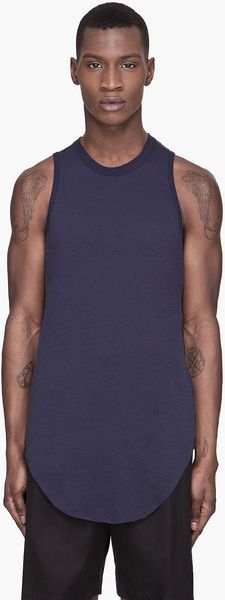 Damir Doma Navy Blue Long Takmo Tank Top - Lyst