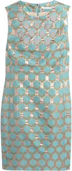 Diane Von Furstenberg Akoni Paillette and Beadembellished Jacquard Dress - Lyst