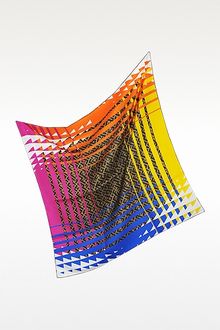 Fendi Zucca Pop Twill Silk Square Scarf - Lyst