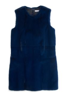 J.W. Anderson Mink Shift Dress in Navy - Lyst