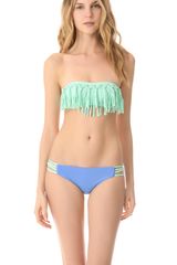 L*space Knotted Fringe Bandeau Bikini Top