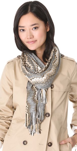 Missoni Mixed Zigzag Scarf - Lyst