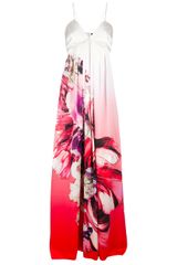 Roberto Cavalli Ombre Floral Print Dress