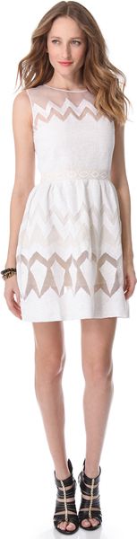 Saloni Organza Sleeveless Dress - Lyst