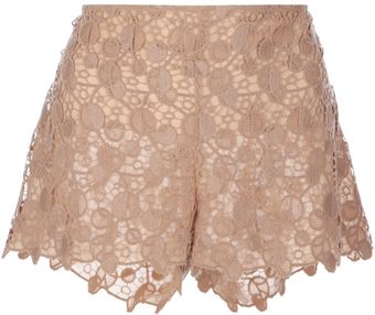Versace Patterned Lace Shorts - Lyst