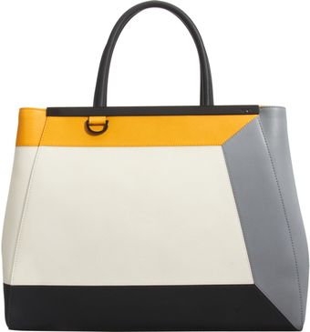 Fendi 3d Intarsioeffect Small 2jours Tote - Lyst
