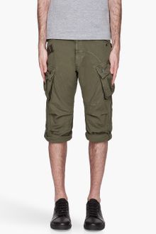 G-star Raw Khaki Green Rovic Surfer Tapered Cargo Shorts - Lyst