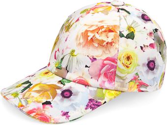 MSGM Floral Stamped Baseball Cap - Lyst