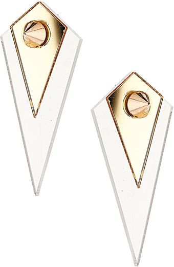 Topshop Plastic Diamond Stud Earrings - Lyst