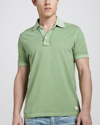 True Religion Slim Pique Logo Polo - Lyst