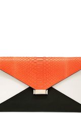 Celine Diamond Pouch Python Clutch
