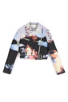 Mary Katrantzou Jacquard Biker Jacket - Lyst