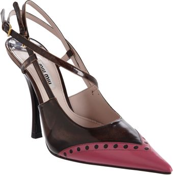 Miu Miu Double Slingback Spectator Pump - Lyst