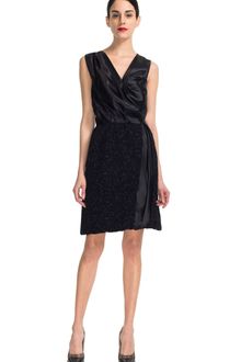 Nina Ricci Flocked Silk Dress - Lyst