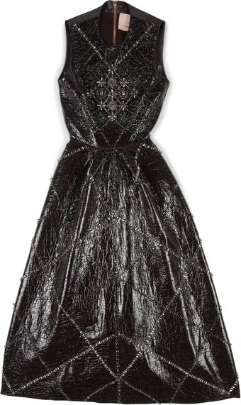 Roksanda Ilincic Laminated Wool Dress - Lyst