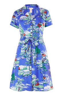 Collette By Collette Dinnigan Prairie Silk Printed Shirt Dress - Lyst