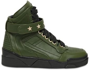 Givenchy Star Studded Leather High Top Sneakers - Lyst