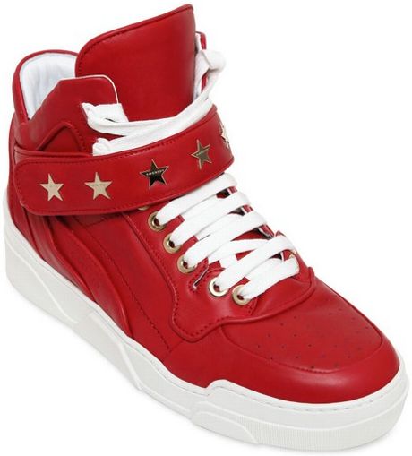givenchy red high top sneakers