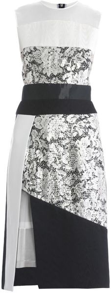 Preen Tindra Multi-Panel Fitted Dress - Lyst