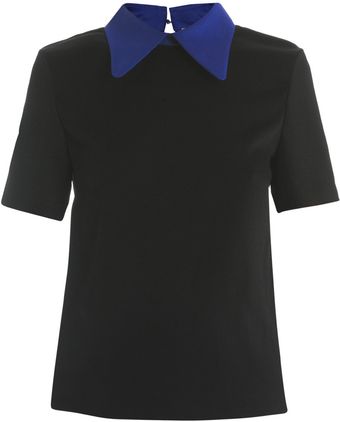 Roksanda Ilincic Contrast Collar And Sleeve Top - Lyst
