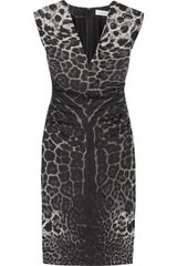 Yves Saint Laurent Leopardprint Silk Crepe De Chine Dress