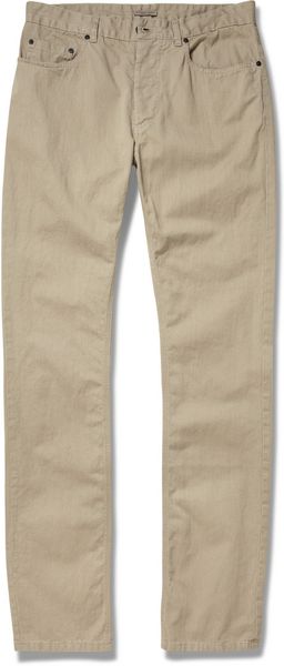 Bottega Veneta Washed Cotton and Linenblend Twill Trousers - Lyst