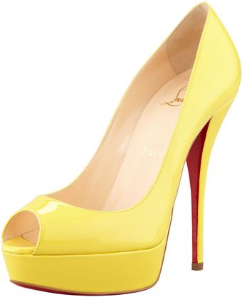 Christian Louboutin Troca Patent Red Sole Platform Pump - Lyst