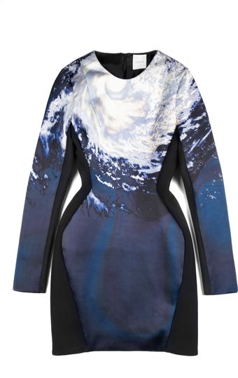 Dion Lee Printed Satin Long Sleeve Dress - Lyst