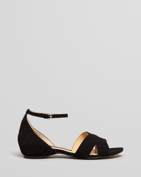 French Connection Flat Sandals Vicky in Black | Lyst