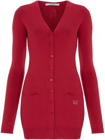 Liu Jo Long Sleeved V Neck Button Front Cardigan - Lyst