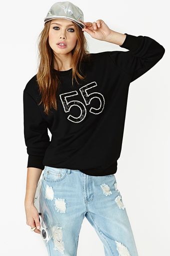Nasty Gal Team Player Sweatshirt - Lyst