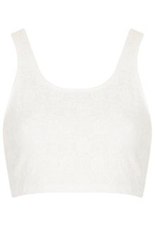 Topshop Lace Super Crop Top - Lyst