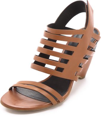 Vic Matie' Low Heel Banded Sandals - Lyst