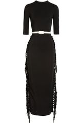 Alessandra Rich Fringed Crepe Gown