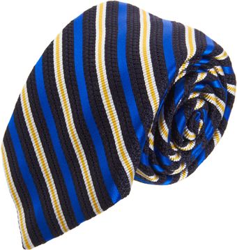 Barneys New York Textured Diagonal Stripe Tie - Lyst