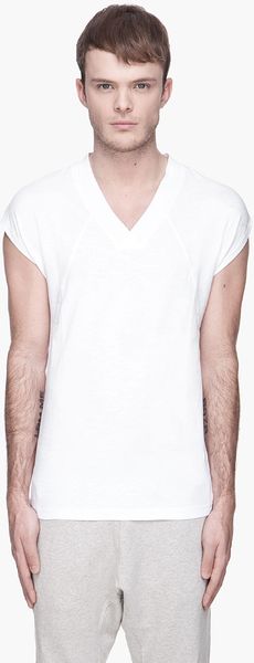Billtornade Heather White Luis Vneck Tshirt - Lyst