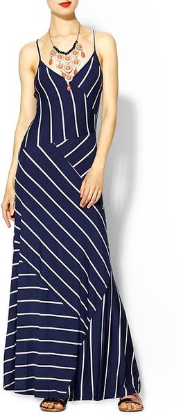 Calvin Klein Multi Stripe Maxi Dress - Lyst