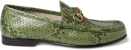 gucci python loafer