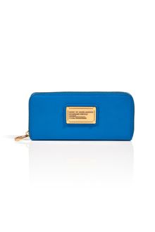 Marc By Marc Jacobs Electric Blue Lemonade Leather Classic Q Slim Zip Around Wallet - Lyst